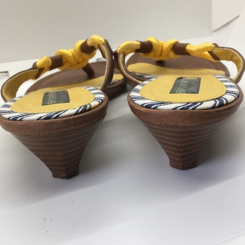 Sperry Top Sider Yellow Rope Thong Sandals. Size 6. - Picture 4 of 7